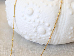 Chaîne gourmette boule dorée à l'or fin 24 carats